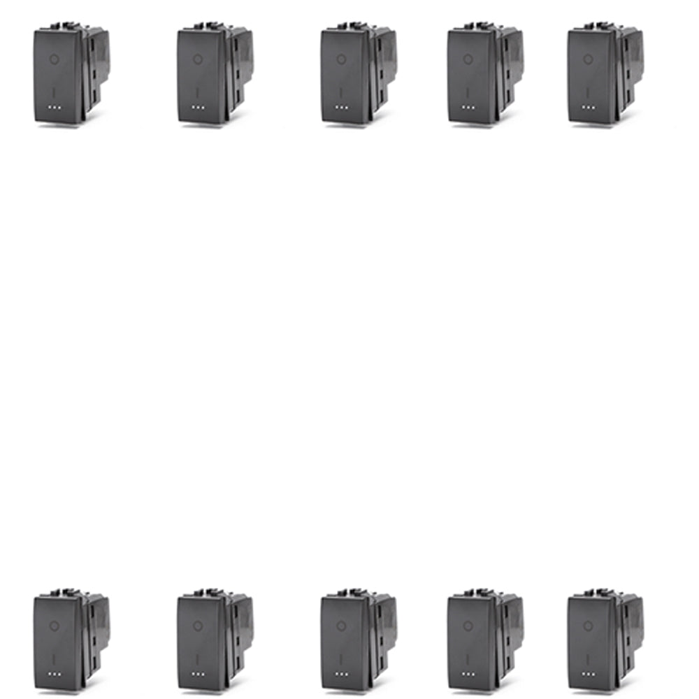 INTERRUTTORE BIPOLARE SERIE COMPATIBILE BTICINO LIVING LIGHTING 10 PEZZI