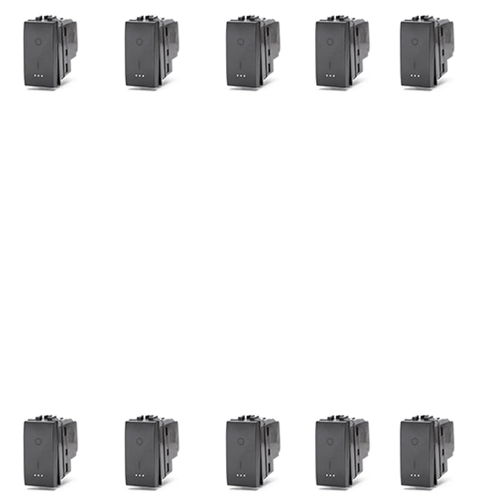 INTERRUTTORE BIPOLARE SERIE COMPATIBILE BTICINO LIVING LIGHTING 10 PEZZI