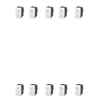 INTERRUTTORE BIPOLARE SERIE COMPATIBILE BTICINO LIVING LIGHTING 10 PEZZI