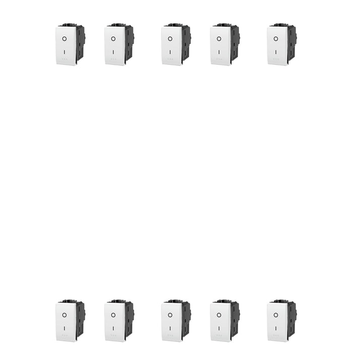 INTERRUTTORE BIPOLARE SERIE COMPATIBILE BTICINO LIVING LIGHTING 10 PEZZI