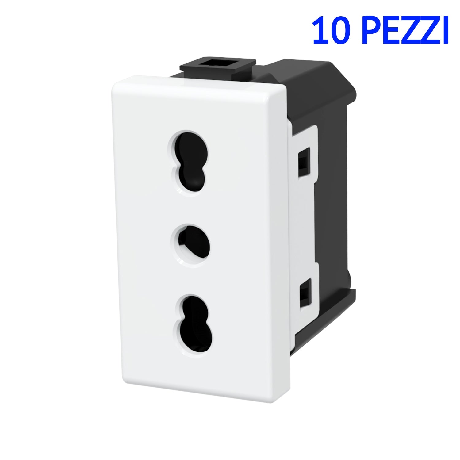 10 PRESA P17/11 BIANCA SERIE ABM COMPATIBILE SERIE MATIX