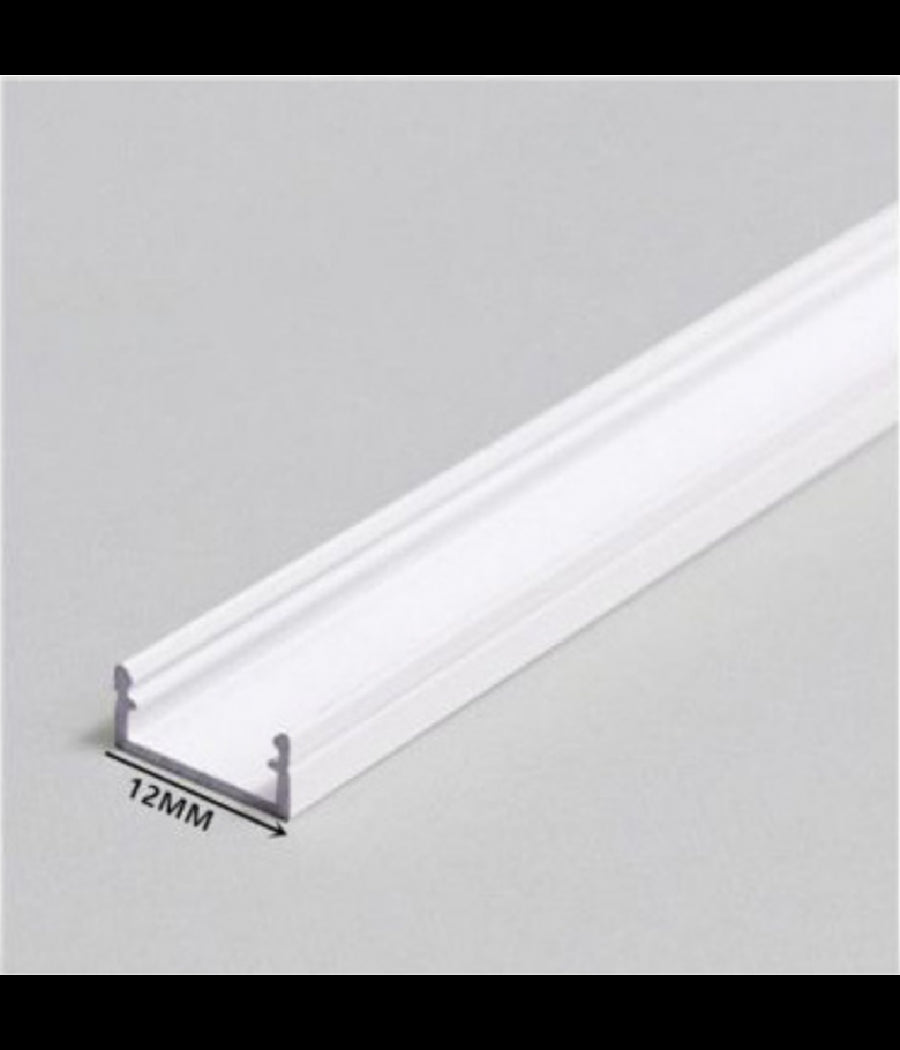 Profilo In Alluminio Da 1mt Incasso Senza Copertura Per Strip Led Strisce Al12mm         