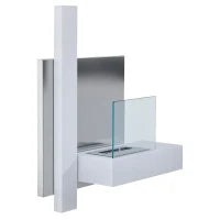 Caminetto a Bioetanolo Realizzato in Acciaio Inossidabile con 1 Serbatoio 0.9LT 75 x 22 x 63cm