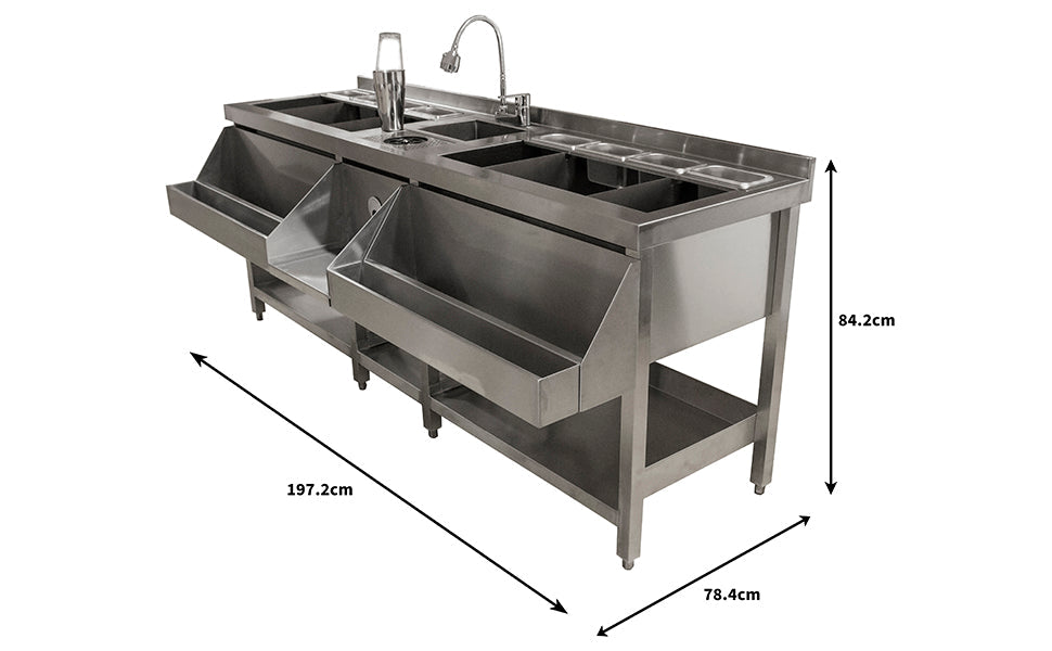 Bancone Barman Smontabile Portatile Banco da Bar Postazione Barman 120 cm