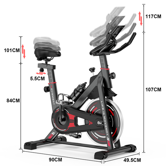 Cyclette, cyclette da interno con display LCD, cyclette con supporto per tablet, capacit¨¤ di carico di 120 kg