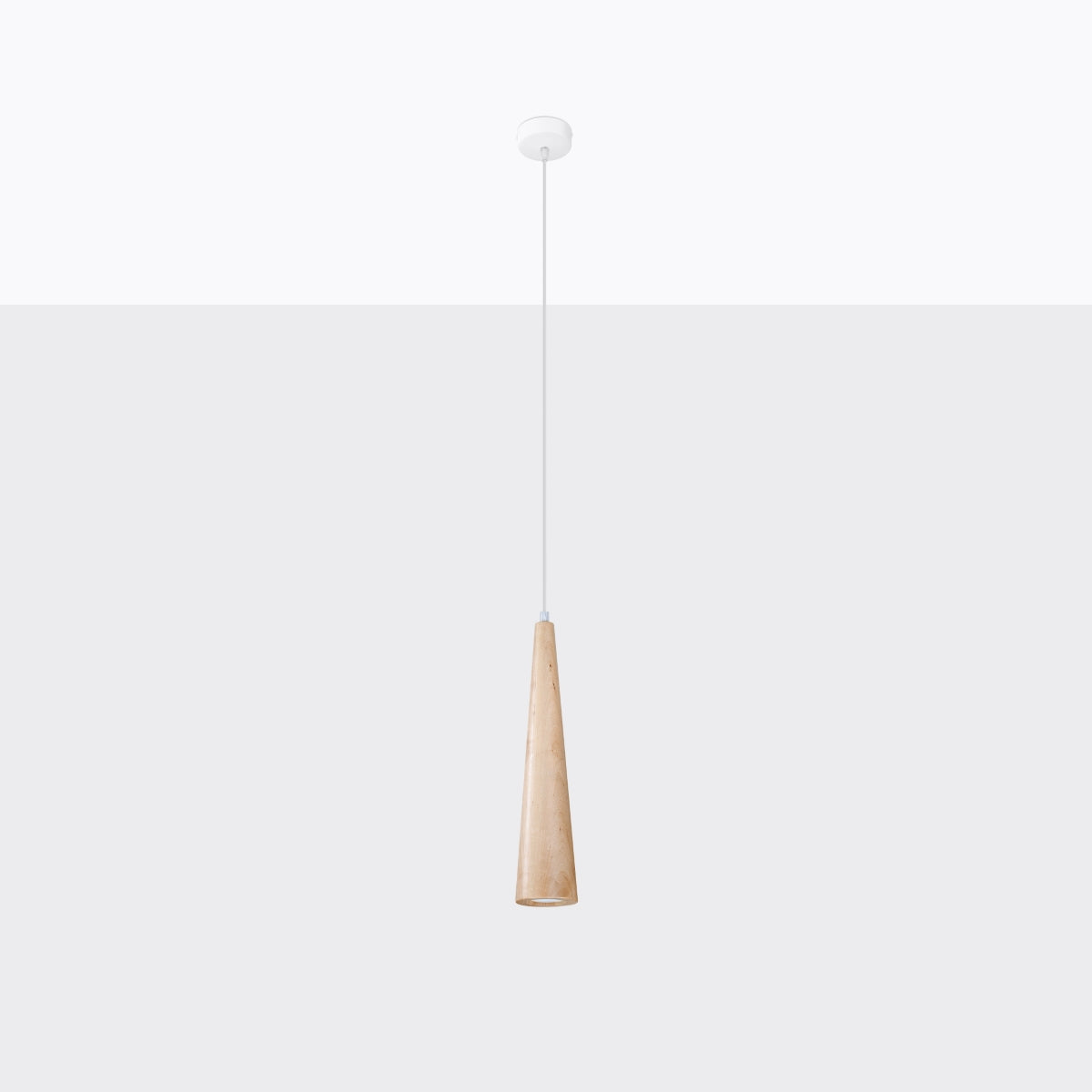 Lampada a sospensione SULA 1 in legno naturale