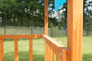 Sabbiera con veranda coperta per giocare