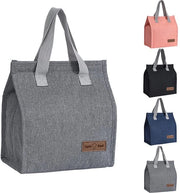 Borse da picnic per uomo e donna, Piccola borsa termica, Borsa per la spesa, Borsa da lavoro e scuola, Borsa da viaggio, Borsa da picnic pieghevole (grigia)