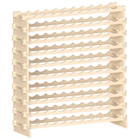 Cantinetta Portavino in Legno Naturale 100 Scomparti Bottiglie Bar Portabottiglie