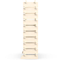 Cantinetta Portavino in Legno Naturale 100 Scomparti Bottiglie Bar Portabottiglie