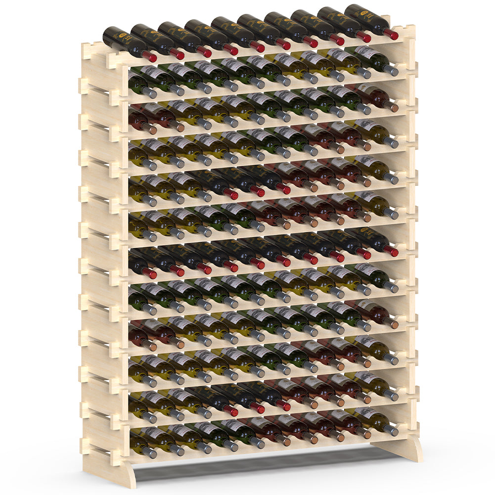 Cantinetta Portavino in Legno Naturale 120 Scomparti VinoBar Portabottiglie