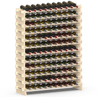 Cantinetta Portavino in Legno Naturale 120 Scomparti VinoBar Portabottiglie