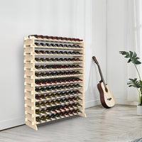 Cantinetta Portavino in Legno Naturale 120 Scomparti VinoBar Portabottiglie