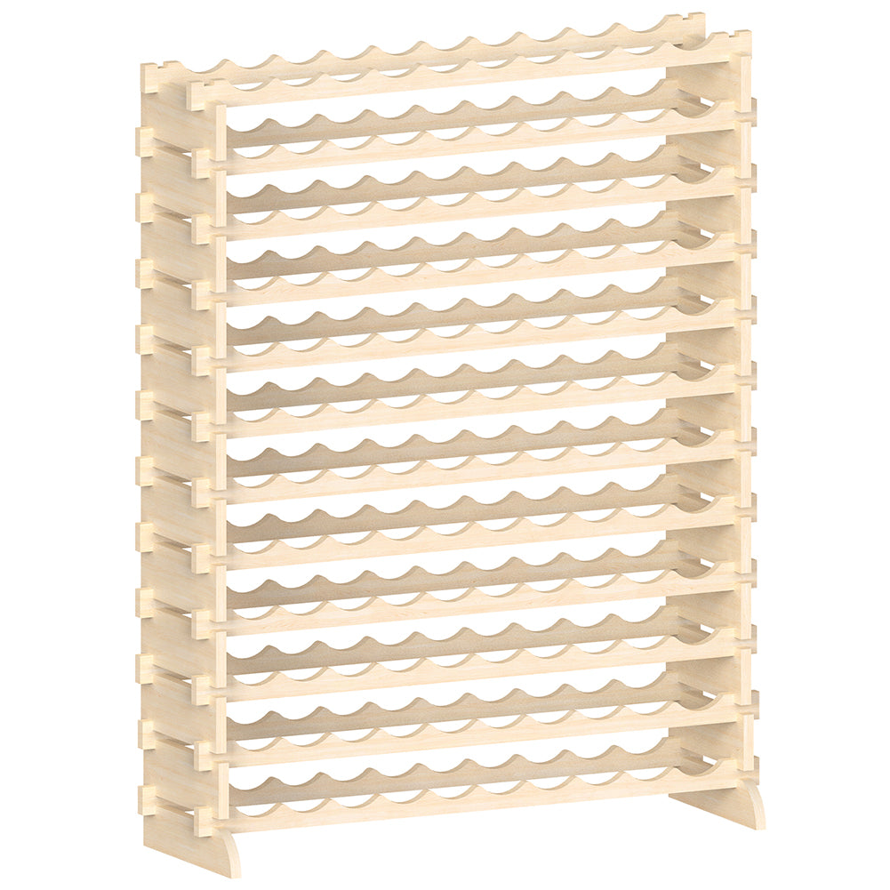 Cantinetta Portavino in Legno Naturale 120 Scomparti VinoBar Portabottiglie