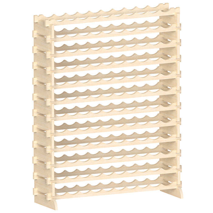 Cantinetta Portavino in Legno Naturale 120 Scomparti VinoBar Portabottiglie