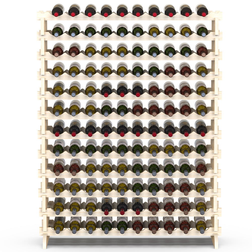Cantinetta Portavino in Legno Naturale 120 Scomparti VinoBar Portabottiglie