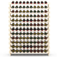 Cantinetta Portavino in Legno Naturale 120 Scomparti VinoBar Portabottiglie