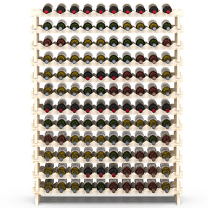 Cantinetta Portavino in Legno Naturale 120 Scomparti VinoBar Portabottiglie