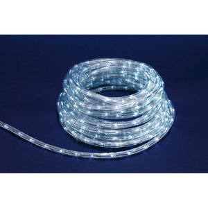 Tubo Luminoso con Luci Led Natalizio da Esterno 8 Funzioni Formato: 26 m, Colore: Bianca