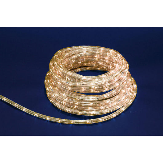 Tubo Luminoso con Luci Led Natalizio da Esterno 8 Funzioni Colore: Bianco calda, Formato: 50 m