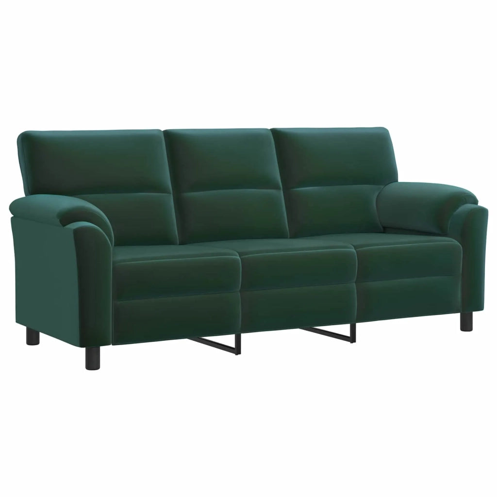 Set di divani 2 pcs Verde Scuro Velluto 3430506