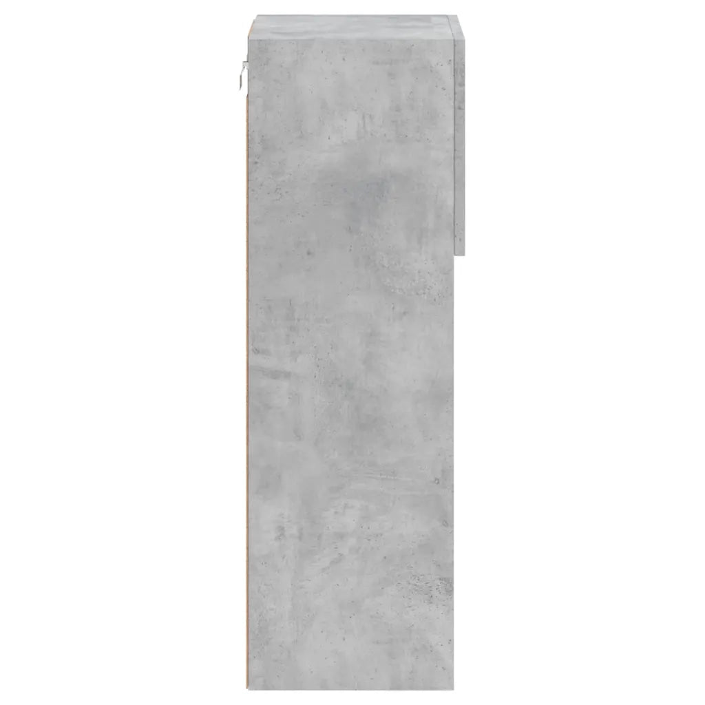 Mobile TV con Luci LED Grigio Cemento 30,5x30x90 cm 837007