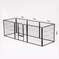 Recinzione Modulabile per Animali Domestici Recinto Interni e Esterni 77x60 cm
