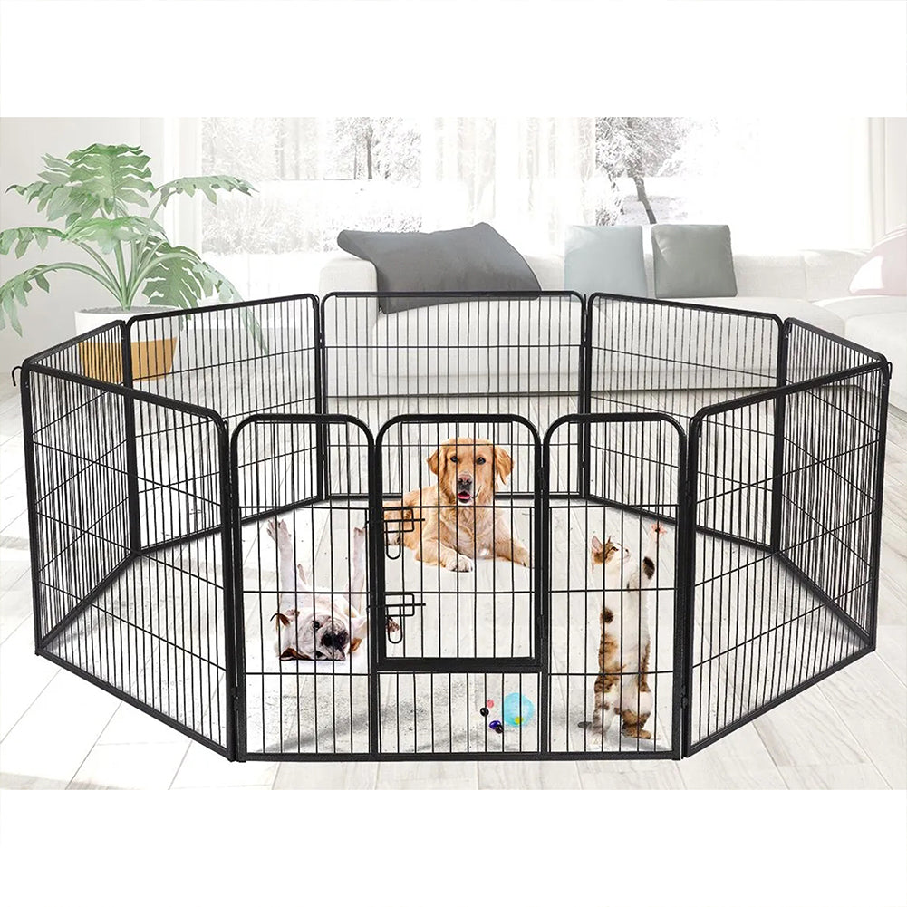 Recinzione Modulabile per Animali Domestici Recinto Interni e Esterni 77x80 cm