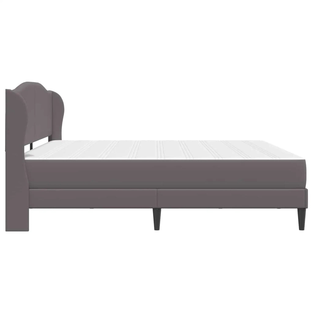 Struttura del letto con testiera Grigio 200 x 200 cm Similpelle