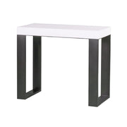 Consolle allungabile 90x40/300 cm Tecno telaio Antracite - Bianco Frassino