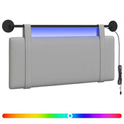 Testiera | Testata sospesa Con luce LED Grigio Nuvola Tessuto