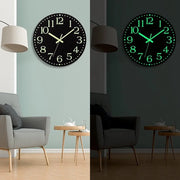 Orologio luminoso da parete, 30 cm, silenzioso quarzo, moderno, grande, orologio da parete funzionante a batterie, facile da leggere per camera, casa, cucina, camera da letto, ufficio, scuola