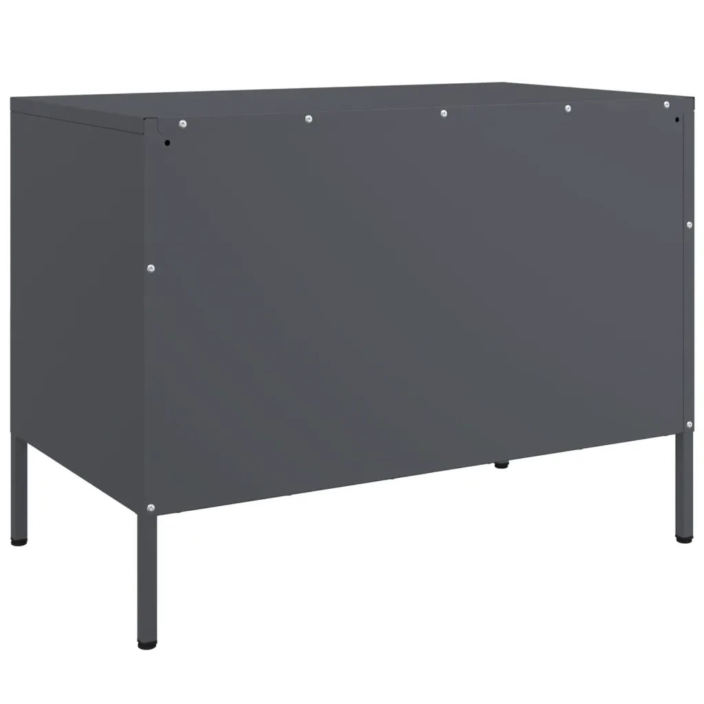 Mobile TV-Credenza per TV Antracite 68x39x50,5 cm in Acciaio
