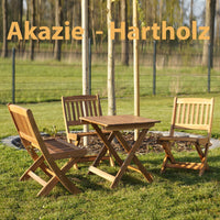 Gruppo di seduta per bambini 4 pezzi in legno di acacia