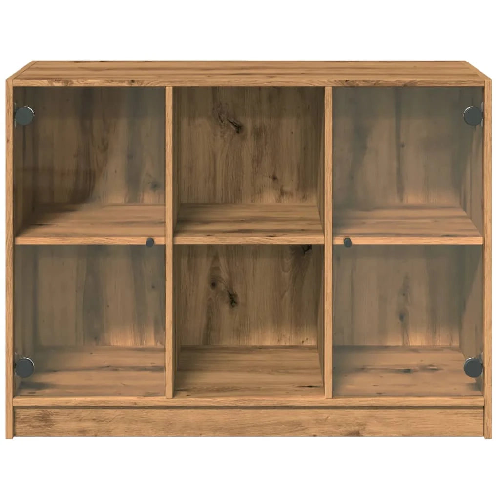 Buffet credenza cassettiera mobiletto mobile contenitore organizer per cucina soggiorno salotto fatto a mano 102 x 37 x 75,5 cm legno ingegnerizzato marrone 02_0030808