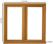 Finestra in legno a 2 vetri Altezza 165 X Larghezza 80 (dimensioni del tavolo) senza maniglia