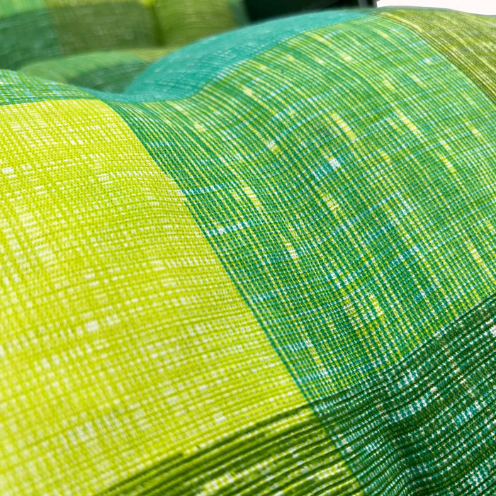 Marvin Sdraio da Giardino con Poggiapiedi Reclinabile Regolabile in 6 Posizioni Flock Poltrona con Cuscino  VERDE QUADRI