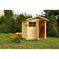 Casetta da Giardino in Legno di Pino da Esterno  con Pavimento, Ricovero Attrezzi, Doghe spessore 16mm - Articolo C200/1 -  100005