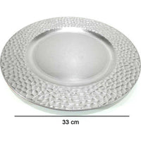 6x Sottopiatti Decorazione Natalizio Sottopiatto da Tavola Natalizi 33cm Argento
