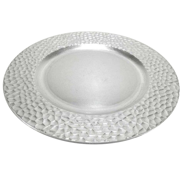 6x Sottopiatti Decorazione Natalizio Sottopiatto da Tavola Natalizi 33cm Argento