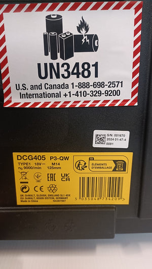 DeWalt Smerigliatrice angolare a batteria DCG405NT-XJ da 125 mm in valigia TSTAK