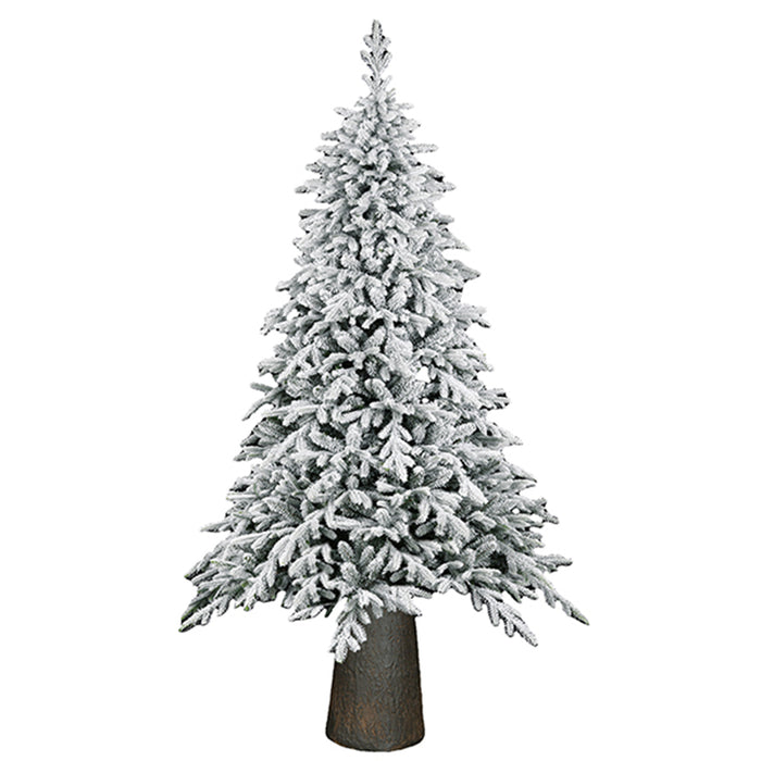 Albero di Natale Macao Innevato 240 cm Base Resina Tronco 2761 Rami Foltissimo
