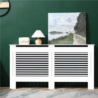 Rivestimento Copritermosifone Legno MDF Bianco 152x19 H82cm Copri Calorifero