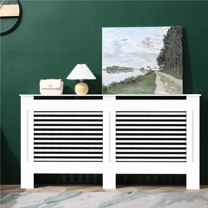 Rivestimento Copritermosifone Legno MDF Bianco 152x19 H82cm Copri Calorifero