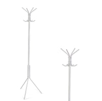 Attaccapanni da Terra Appendiabiti Metallo Bianco Salvaspazio Ingresso H 170 cm