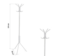 Attaccapanni da Terra Appendiabiti Metallo Bianco Salvaspazio Ingresso H 170 cm
