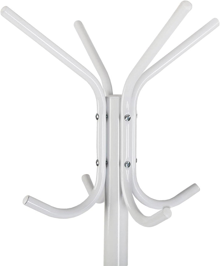 Attaccapanni da Terra Appendiabiti Metallo Bianco Salvaspazio Ingresso H 170 cm