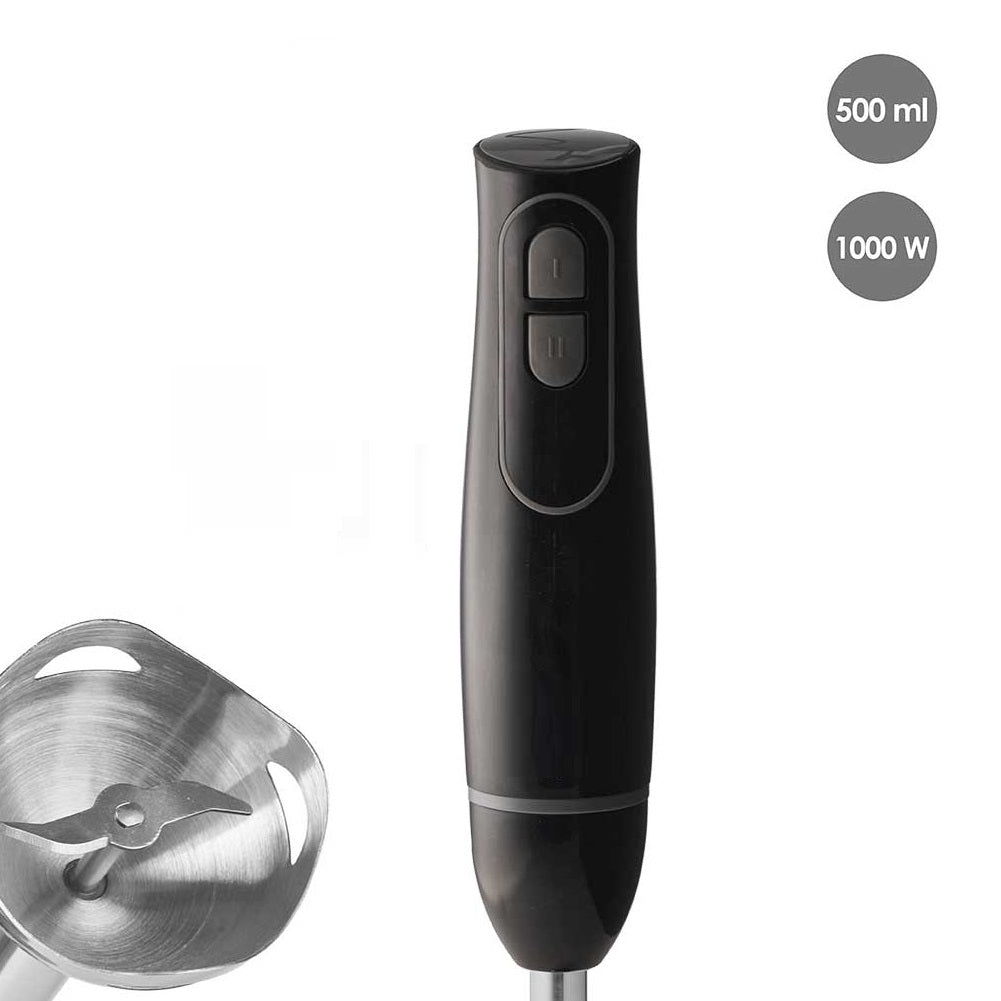 Frullatore a Immersione Tritatutto 2 Velocità Mixer Tagliaverdure Minipimer 1000W Con Brocca Graduata