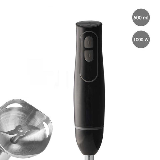 Frullatore a Immersione Tritatutto 2 Velocità Mixer Tagliaverdure Minipimer 1000W Con Brocca Graduata