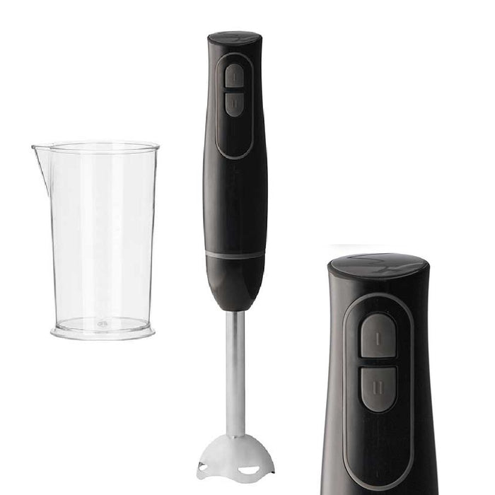 Frullatore a Immersione Tritatutto 2 Velocità Mixer Tagliaverdure Minipimer 1000W Con Brocca Graduata